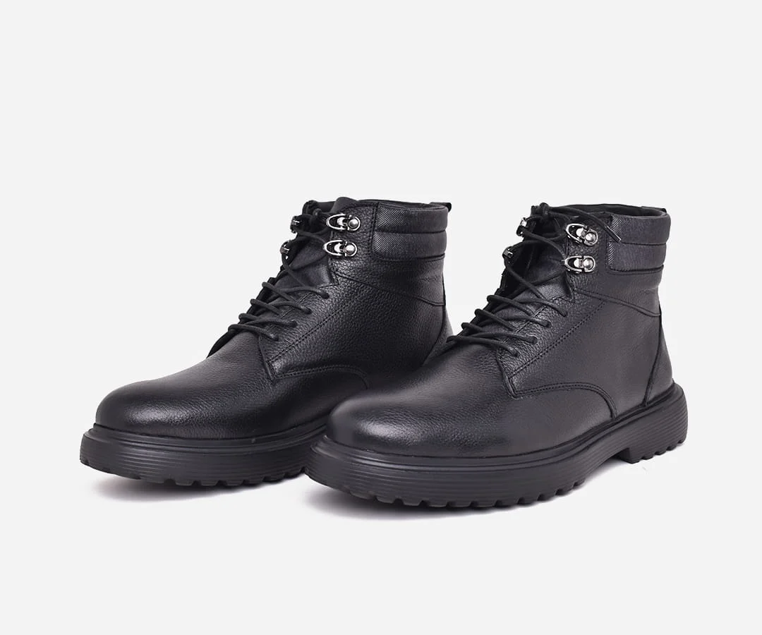 Boot Homme en Cuir Noir Véritable – Élégant et Confortable – op180 – <strong>OPIYANE</strong> 4 Boot
