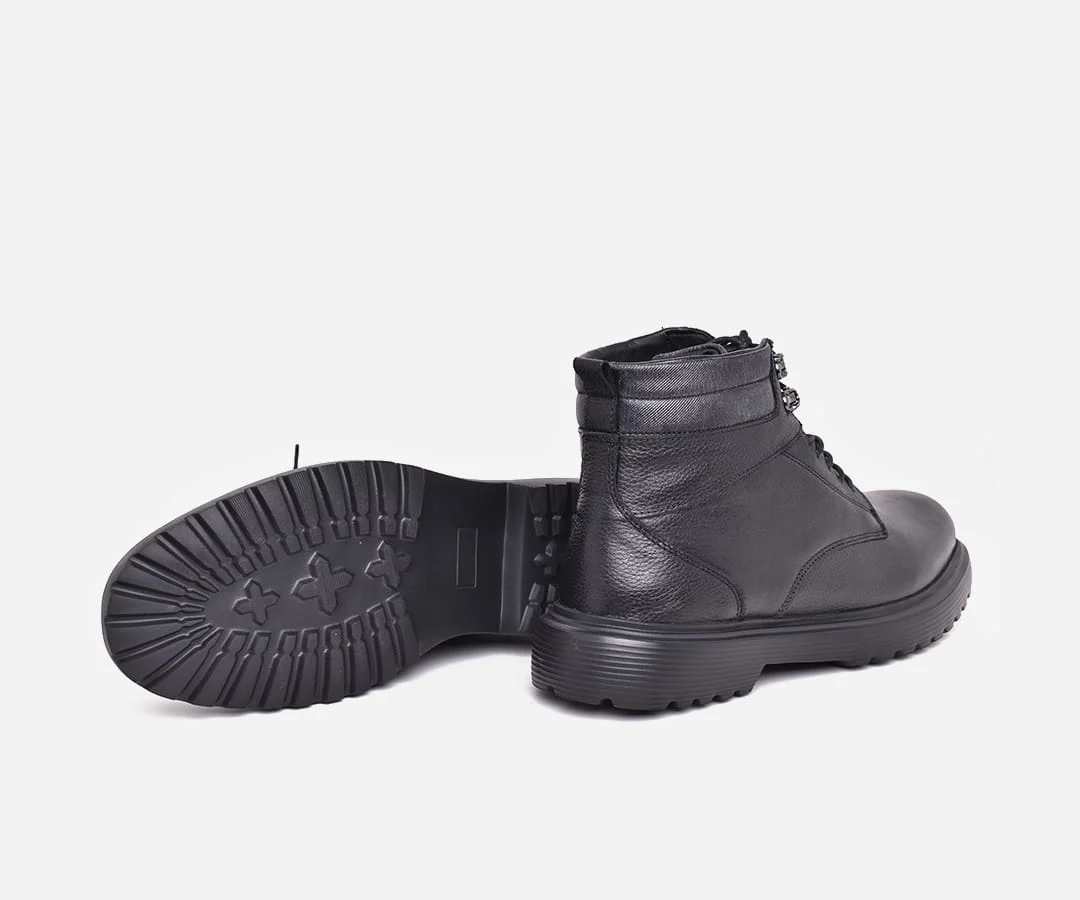 Boot Homme en Cuir Noir Véritable – Élégant et Confortable – op180 – <strong>OPIYANE</strong> 5 Boot