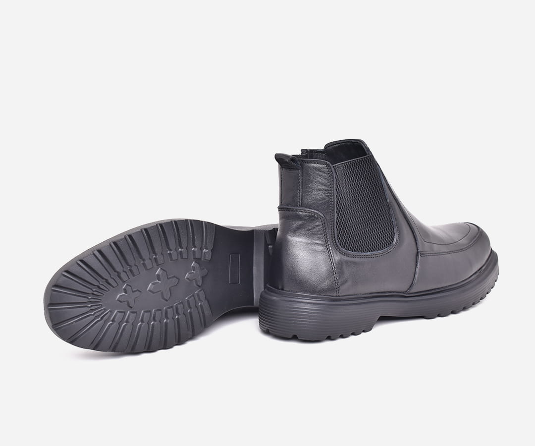 Boot Homme en Cuir Noir – Semelle Confort et Antidérapante – op183 – <strong>OPIYANE</strong> 5 Boot Homme