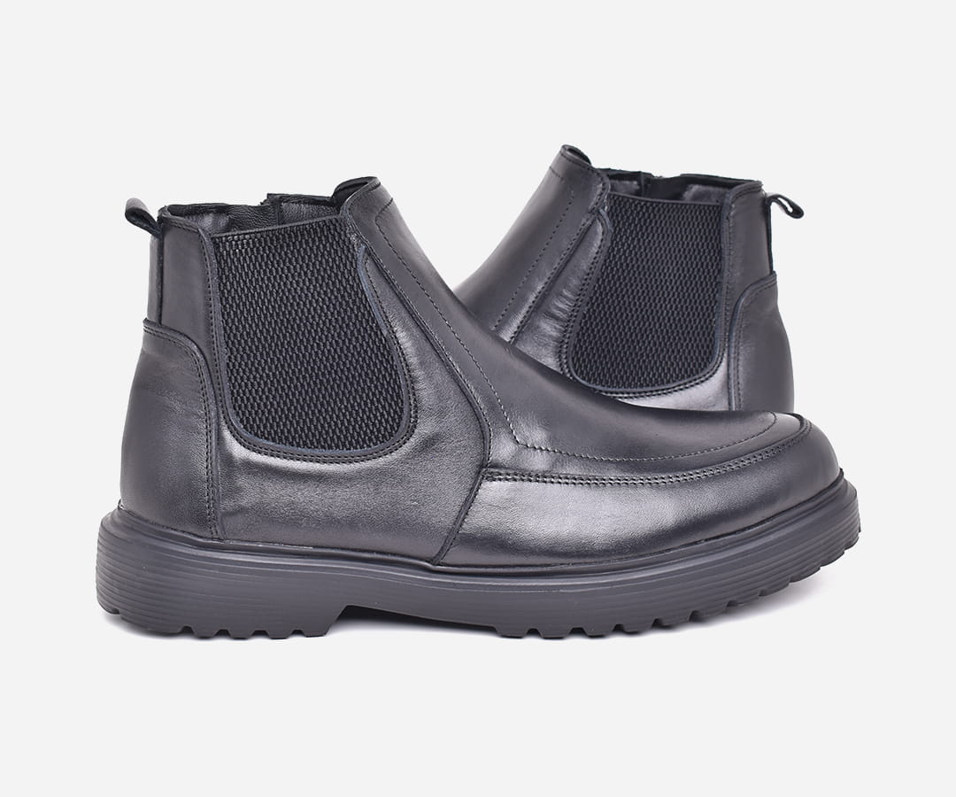 Boot Homme en Cuir Noir – Semelle Confort et Antidérapante – op183 – <strong>OPIYANE</strong> 6 Boot Homme